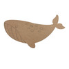 Swimming Whale Shape, Paint by Line, Wood Craft Cutout