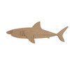 Straight Line Shark Shape, Paint by Line, Wood Craft Cutout