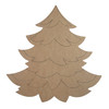 Christmas Tree with Lots of Branches, Paint by Line, Wooden Craft Cutout