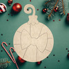 Round Christmas Ornament with Engraved Ribbon Shape, Paint by Line