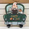 Fall Gnome Truck, Unfinished Wood Cutout, Paint by Line