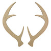 6 Point Deer Antler Set, Unfinished Wooden Craft Shape