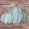 Cute Triple Pumpkin Cutout, Unfinished Craft Shape