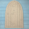 Fairy Door B, Paint by Line, Unfinished MDF Craft Shape