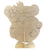 Valentine Teddy Bear with Heart Yard Art 1/2'' Pine Decor