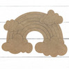 Rainbow in the Clouds, Kids Craft Shape Line, Unfinished Craft Shape