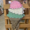 Triple Scoop Ice Cream Cone, Summer Craft Shape, Unfinished Craft Shape