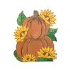 Pumpkins & Sunflowers, Unfinished Yard Art 1/2'' Pine Plywood,  Outdoor Pine Shape