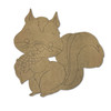 Squirrel with Acorn, Paint by Line,  Fall Shape, Unfinished Craft Shape