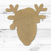 Rudolph Reindeer in Santa Hat, Paint by Line, Christmas Shape, Unfinished Craft Shape