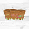 Grouped Flower Pots, Paint By Line MDF Wooden Craft, Unfinished Craft, DIY Craft Art, Unfinished Craft