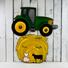 Tractor Birth Announcement with Plaque, Baby Announcement, Paint by Line