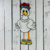 2-Piece CHICKEN WITH SHOES,  MDF Wooden Craft, Unfinished Craft