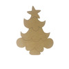 Christmas Tree with Star, Christmas Shape, Unfinished Wood Cutout, Paint by Line