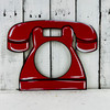 Dialess Rotary Phone, Unfinished Wood Cutout, Paint by Line