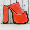 Platform Heels, 90's Shapes, Unfinished Wood Cutout, Paint by Line