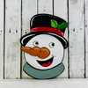 Snowman with Hat, Christmas Shapes, Unfinished Wood Cutout, Paint by Line