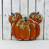 Pumpkin Mouse Ears, Thanksgiving Shape, Unfinished Wood Cutout, Paint by Line