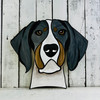 Bluetick Coonhound, Animal Shape, Unfinished Wood Cutout, Paint by Line