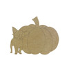 Unfinished Pumpkin with  Chihuahua
