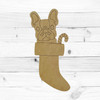 Unfinished Frenchie in Stocking