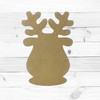 Reindeer Head, Christmas Craft, Wooden Cutout,  Christmas Shape