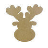 Christmas Reindeer Head, Christmas Craft, Wooden Cutout,  Christmas Shape