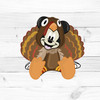  Mouse in Turkey Costume, Kids Shape Unfinished Wood Cutout, Paint by Line