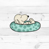 Dog on Pool Float, Kids Shape Unfinished Wood Cutout, Paint by Line