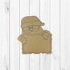 Unfinished Santa Holding Sign