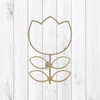 Tulip Outline, Indian Block Print Stencil, Unfinished Wood Craft Shape