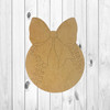 Softball with Bow, Sports Shape Unfinished Wood Cutout