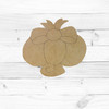 Pumpkin wrapped in bow, Fall Shape Unfinished Wood Cutout, Paint By Line
