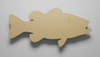 Bass Fish, Lake Art Unfinished Cutout, Wooden Shape, Paintable Wooden MDF