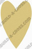 Long Heart Unfinished Cutout, Wooden Shape, Paintable Wooden MDF