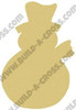 Snowman 2 Unfinished Cutout, Wooden Shape, Paintable Wooden MDF