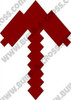 Pick Ax Unfinished Cutout, Wooden Shape, Paintable Wooden MDF