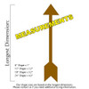 Arrow Unfinished Cutout Paintable Wooden MDF Craft MEASUREMENTS