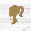 Barbie Head Unfinished Cutout, Wooden Shape, Paintable Wooden MDF DIY