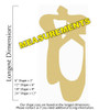 Ballerina Slipper Cutout measurements