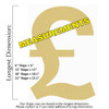 British Pound Unfinished Cutout, Wooden Shape, Paintable DIY Craft