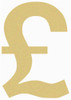 British Pound Unfinished Cutout, Wooden Shape, Paintable DIY Craft