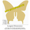 Butterfly Unfinished Cutout Paintable MDF DIY Craft measurements