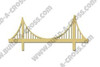 Golden Gate Bridge Unfinished Cutout, Wooden Shape, MDF DIY Craft