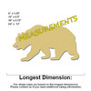 Grizzly Bear Unfinished Cutout measurements