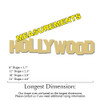 Hollywood Unfinished Cutout, Wooden Shape, MDF DIY Craft