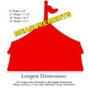 Circus Tent Unfinished Cutout, Wooden Shape,  Paintable MDF DIY Craft