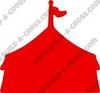 Circus Tent Unfinished Cutout, Wooden Shape,  Paintable MDF DIY Craft