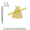 Dress Unfinished Cutout, Wooden Shape, Paintable Wooden MDF DIY Craft