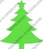 Green Wooden Christmas Tree With Star build-a-cross